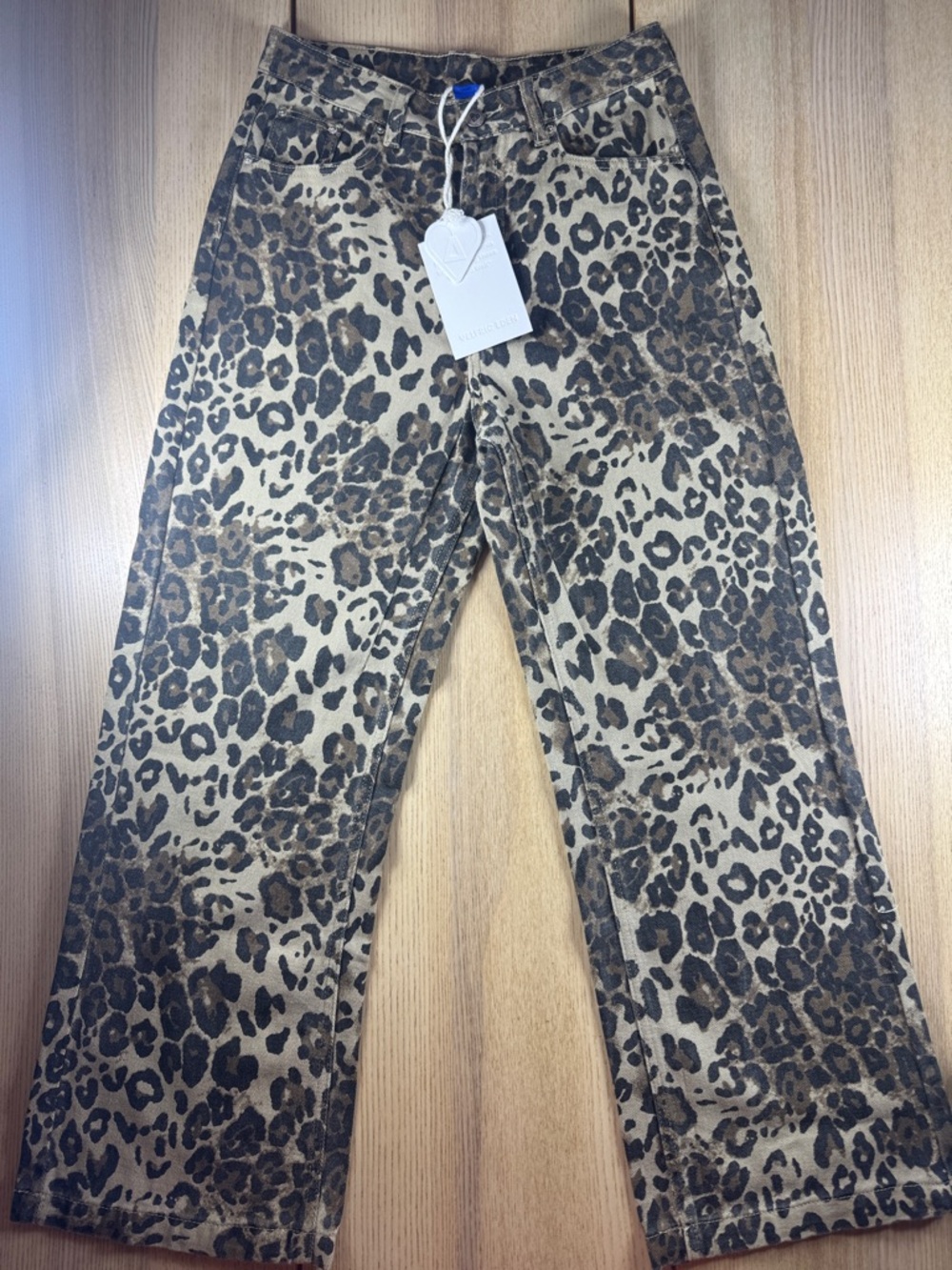 Aelfric Eden Leopard Print Jeans in Brown and Tan